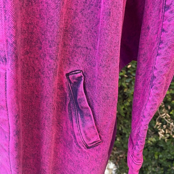 Vintage magenta denim overcoat - Picture 5 of 5